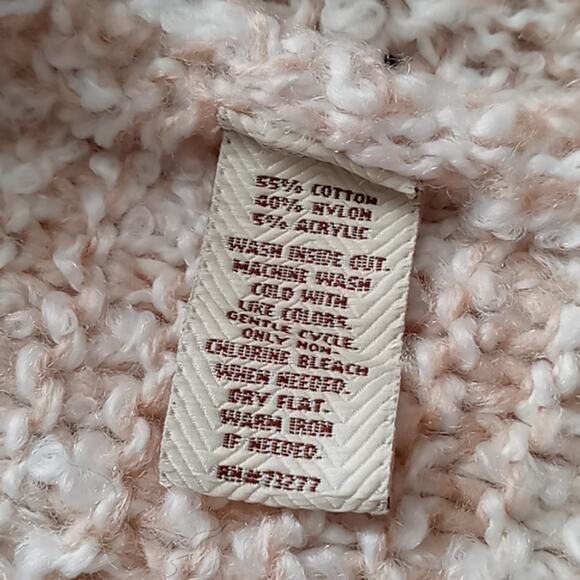 NEW SONOMA Oversize Chunky Knit Short Sleeve Sweater Size SMALL - Picture 4 of 4